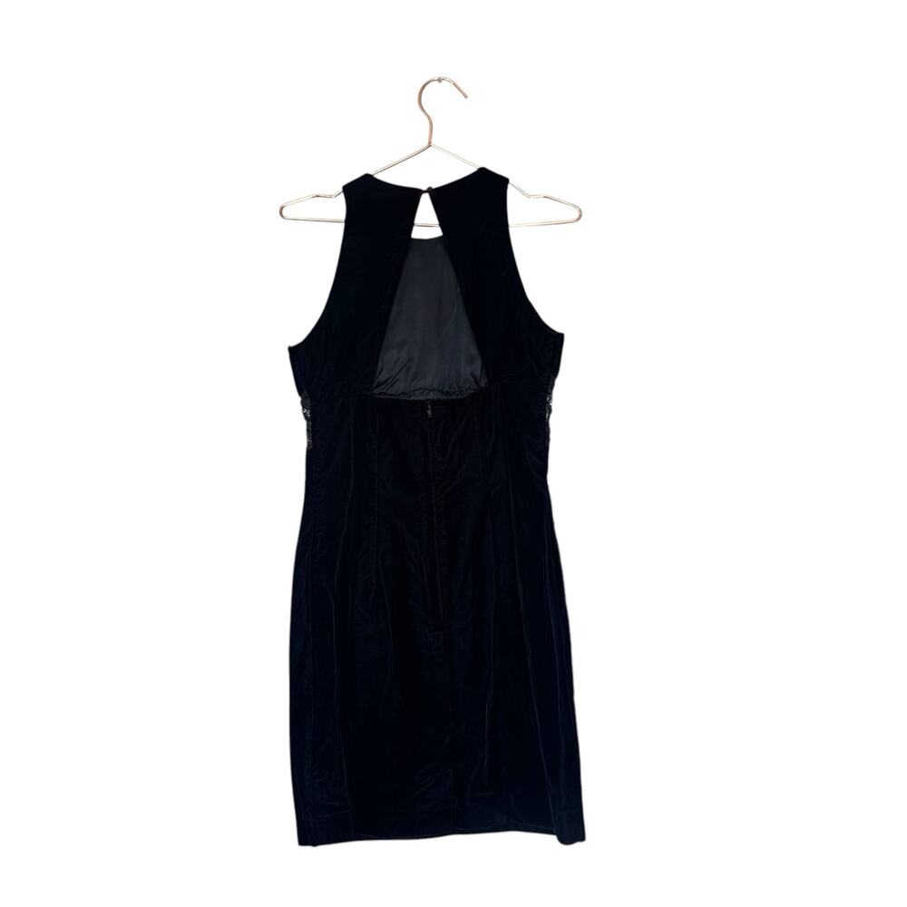 Jessica McClintock Gunne Sax Black Velvet Sequin Halter Dress 9/10 - Picture 3 of 6